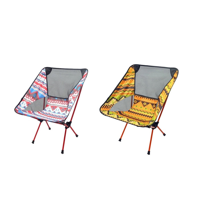 최신 인기 휴대용 야외 알루미늄 접이식 의자, 여행 피크닉 캠핑 낚시 의자 해변 레저 의자 등받이
